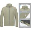 imageLittle Donkey Andy Mens Lightweight Breathable Windbreaker Golf Jacket UPF50 Windproof Outdoor Running CoatStand Collarkhaki