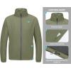imageLittle Donkey Andy Mens Lightweight Breathable Windbreaker Golf Jacket UPF50 Windproof Outdoor Running CoatStand Collarsage