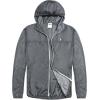 imageLittle Donkey Andy Mens Lightweight Packable Sun Protection Jacket Quick Dry Full Zip Hooded Windbreaker for HikingA Windbreaker Gray