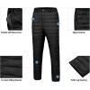 imageLittle Donkey Andy Mens Puffer Pants Warm Fleece Lined Quilted Insulation Snow Ski PantsBlack