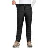 imageLittle Donkey Andy Mens Puffer Pants Warm Fleece Lined Quilted Insulation Snow Ski PantsBlackfleece Lined