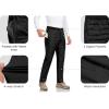 imageLittle Donkey Andy Mens Puffer Pants Warm Fleece Lined Quilted Insulation Snow Ski PantsBlackfleece Lined