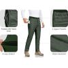 imageLittle Donkey Andy Mens Puffer Pants Warm Fleece Lined Quilted Insulation Snow Ski PantsDark Greenfleece Lined