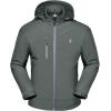 imageLittle Donkey Andy Mens Softshell Jacket with Removable Hood Fleece LinedAgray
