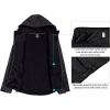 imageLittle Donkey Andy Mens Softshell Jacket with Removable Hood Fleece LinedBblack Floral