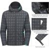 imageLittle Donkey Andy Mens Softshell Jacket with Removable Hood Fleece LinedBblack Plaid