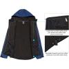 imageLittle Donkey Andy Mens Softshell Jacket with Removable Hood Fleece LinedBblue Floral