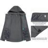 imageLittle Donkey Andy Mens Softshell Jacket with Removable Hood Fleece LinedBgray