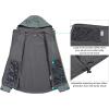 imageLittle Donkey Andy Mens Softshell Jacket with Removable Hood Fleece LinedBgray Floral