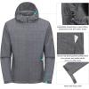 imageLittle Donkey Andy Mens Softshell Jacket with Removable Hood Fleece LinedBgray Plaid