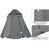 imageLittle Donkey Andy Mens Softshell Jacket with Removable Hood Fleece LinedBgray Plaid