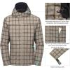 imageLittle Donkey Andy Mens Softshell Jacket with Removable Hood Fleece LinedBgreen Plaid