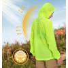 imageLittle Donkey Andy Womens Full Zip Sun Protection Hoodie Jacket Long Sleeve Shirt Running Hiking Golf Water Repellent UPF503 Fluorescent Yellow