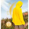 imageLittle Donkey Andy Womens Full Zip Sun Protection Hoodie Jacket Long Sleeve Shirt Running Hiking Golf Water Repellent UPF507 Cyber Yellow