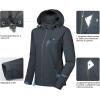 imageLittle Donkey Andy Womens Softshell Jacket Ski Jacket with Removable Hood Fleece LinedBlack Heather