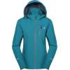 imageLittle Donkey Andy Womens Softshell Jacket Ski Jacket with Removable Hood Fleece LinedDeep Lake Heather