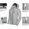 imageLittle Donkey Andy Womens Softshell Jacket Ski Jacket with Removable Hood Fleece LinedLight Gray Heather