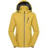 imageLittle Donkey Andy Womens Softshell Jacket Ski Jacket with Removable Hood Fleece LinedYellow Heather