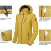 imageLittle Donkey Andy Womens Softshell Jacket Ski Jacket with Removable Hood Fleece LinedYellow Heather