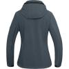 imageLittle Donkey Andy Womens Softshell Jacket Ski Snowboarding Jacket with Removable Hood Fleece LinedGrey