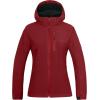 imageLittle Donkey Andy Womens Softshell Jacket Ski Snowboarding Jacket with Removable Hood Fleece LinedRed