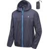 imageLittle Donkey Andy Mens Lightweight Packable Sun Protection Jacket Quick Dry Full Zip Hooded Windbreaker for HikingA Windbreaker Navy Blue
