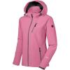imageLittle Donkey Andy Womens Softshell Jacket Ski Jacket with Removable Hood Fleece LinedPink Heather