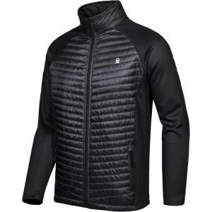 imageLittle Donkey Andy Mens Insulated Running Warm Jacket Thermal Hybrid Hiking JacketBlack Upgrade