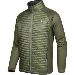 imageLittle Donkey Andy Mens Insulated Running Warm Jacket Thermal Hybrid Hiking JacketOlive  Upgrade