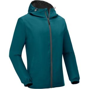 imageLittle Donkey Andy Mens Lightweight Breathable Windbreaker Golf Jacket UPF50 Windproof Outdoor Running CoatHoodiedeep Lake