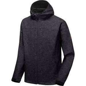 imageLittle Donkey Andy Mens Softshell Jacket with Removable Hood Fleece LinedBblack Floral
