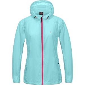 imageLittle Donkey Andy Womens Full Zip Sun Protection Hoodie Jacket Long Sleeve Shirt Running Hiking Golf Water Repellent UPF502 Light Blue