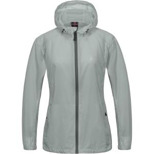 imageLittle Donkey Andy Womens Full Zip Sun Protection Hoodie Jacket Long Sleeve Shirt Running Hiking Golf Water Repellent UPF506 Gray
