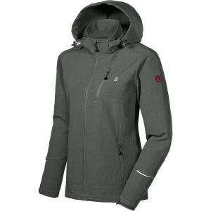 imageLittle Donkey Andy Womens Softshell Jacket Ski Jacket with Removable Hood Fleece LinedCharcoal Heather