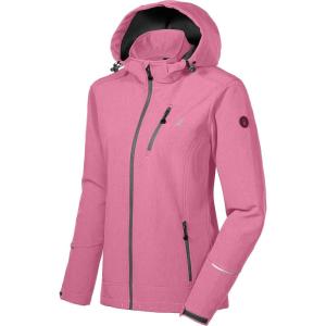 imageLittle Donkey Andy Womens Softshell Jacket Ski Jacket with Removable Hood Fleece LinedPink Heather