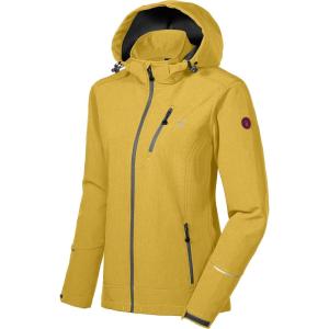 imageLittle Donkey Andy Womens Softshell Jacket Ski Jacket with Removable Hood Fleece LinedYellow Heather