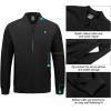 imageLittle Donkey Andy Mens Fleece Bomber Jacket Lightweight Softshell Windbreaker Jacket Casual Spring Fall CoatBlack