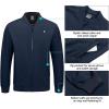 imageLittle Donkey Andy Mens Fleece Bomber Jacket Lightweight Softshell Windbreaker Jacket Casual Spring Fall CoatEnsign Blue