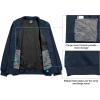 imageLittle Donkey Andy Mens Fleece Bomber Jacket Lightweight Softshell Windbreaker Jacket Casual Spring Fall CoatEnsign Blue