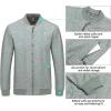 imageLittle Donkey Andy Mens Fleece Bomber Jacket Lightweight Softshell Windbreaker Jacket Casual Spring Fall CoatGrey Floral