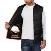 imageLittle Donkey Andy Mens Lightweight Warm Puffer Vest Outdoor Sleeveless Jacket for Hiking Golf Casual TravelBlack