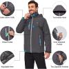 imageLittle Donkey Andy Mens Lightweight Winter Jacket Hooded Windproof Warm Insulated Jacket for Ski HikingGrey