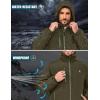 imageLittle Donkey Andy Mens Lightweight Winter Jacket Hooded Windproof Warm Insulated Jacket for Ski HikingOlive Green
