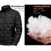 imageLittle Donkey Andy Mens Puffer Warm Jacket Windproof Winter Coat with Recycled InsulationBlack