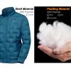imageLittle Donkey Andy Mens Puffer Warm Jacket Windproof Winter Coat with Recycled InsulationBlue