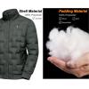 imageLittle Donkey Andy Mens Puffer Warm Jacket Windproof Winter Coat with Recycled InsulationGrey