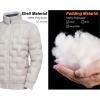 imageLittle Donkey Andy Mens Puffer Warm Jacket Windproof Winter Coat with Recycled InsulationKhaki