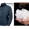 imageLittle Donkey Andy Mens Puffer Warm Jacket Windproof Winter Coat with Recycled InsulationNavy