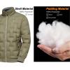 imageLittle Donkey Andy Mens Puffer Warm Jacket Windproof Winter Coat with Recycled InsulationOlive