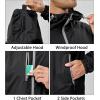 imageLittle Donkey Andy Mens Warm Recycle Insulated Jacket Hooded Lightweight Windproof Winter Coat Hiking TravelBlack